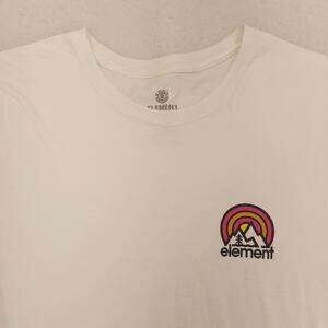 Element Classic Fit Short Sleeve Crew Neck Graphic T-Shirt Mens Size XL White
